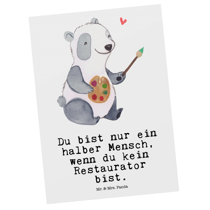 Postkarte Restaurator Herz