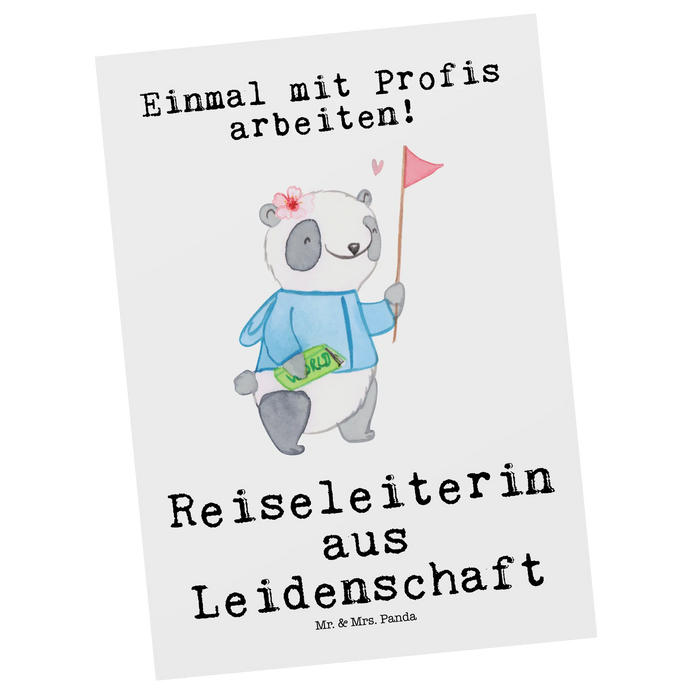 Postkarte Reiseleiterin Leidenschaft