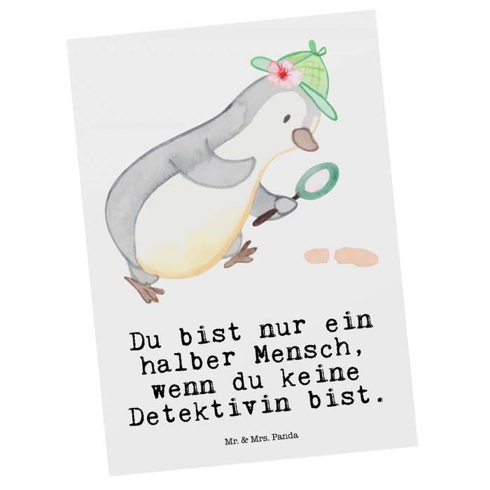 Postkarte Detektivin Herz
