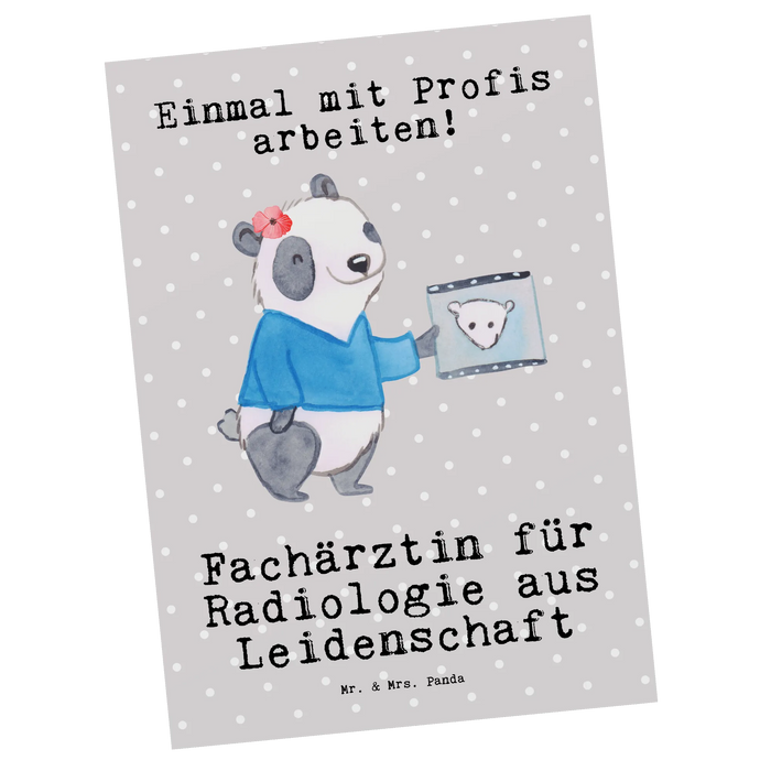 Postkarte Fachärztin für Radiologie Leidenschaft