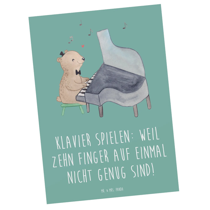 Postcard Klavier spielen: Weil zehn Finger auf einmal nicht genug sind!