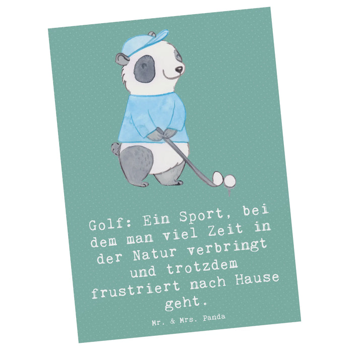 Postcard Golf: Ein Sport, bei dem man viel Zeit in der Natur verbringt und trotzdem frustriert nach Hause geht.