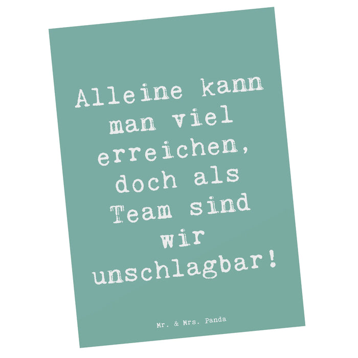 Postkarte Spruch Im Team zusammenarbeiten
