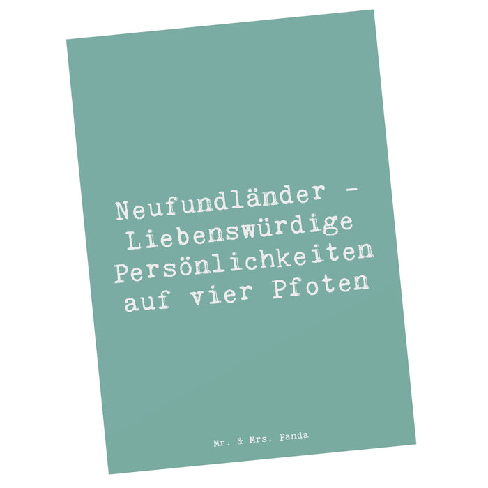 Postkarte Spruch Neufundländer Persönlichkeiten