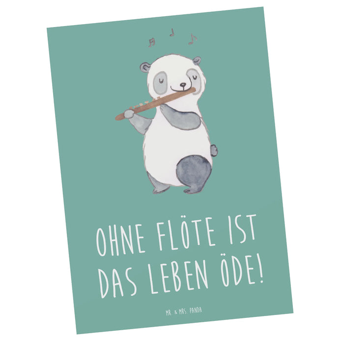 Postkarte Flöte Leben