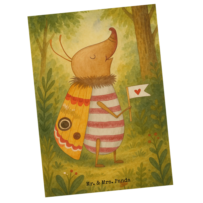 Postkarte Nachtfalter Fähnchen Design
