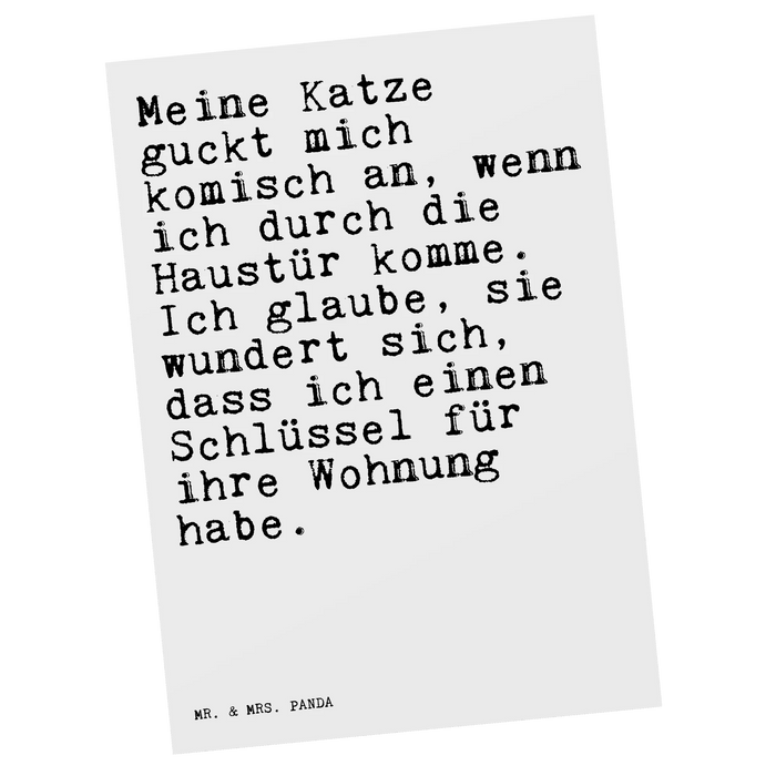 Postkarte Meine Katze guckt mich...