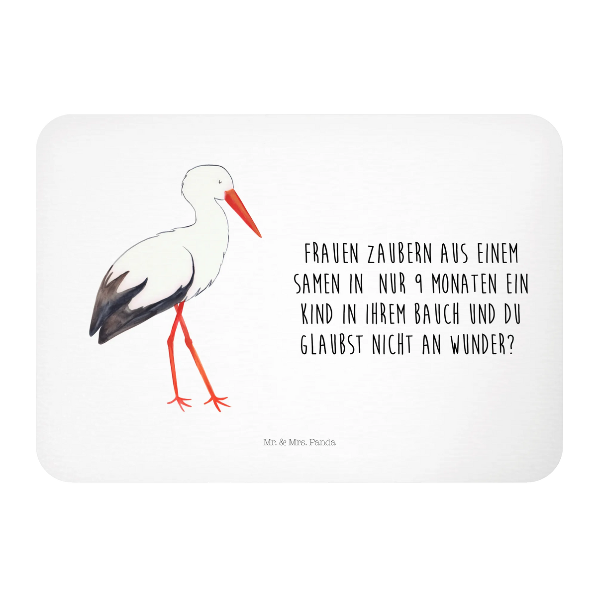 Magnet Stork cute, cute animal motives, hand drawn, funny sayings, good mood, special gifts, gift ideas, animal lover, small animals, gifts, card, baby bump, stork, becoming a mother, mothers, pregnancy, mother, birth, pregnant