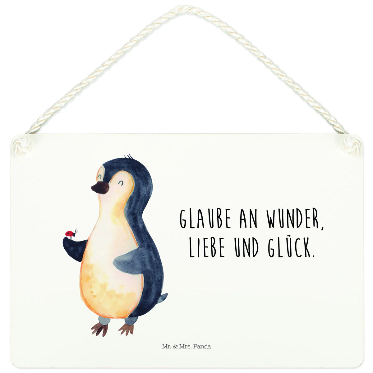Decorative sign Penguin ladybug