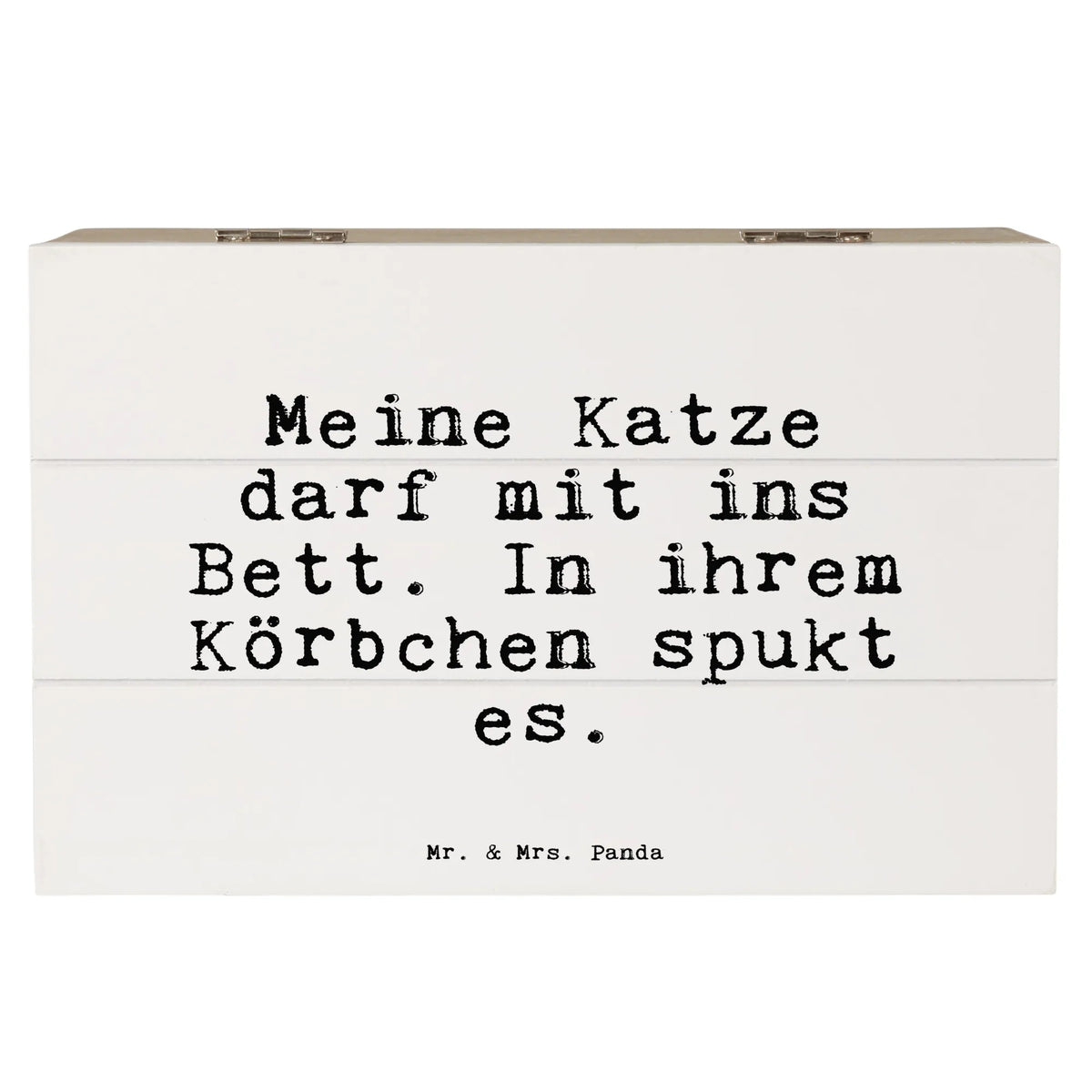 Holzkiste Meine Katze darf mit...