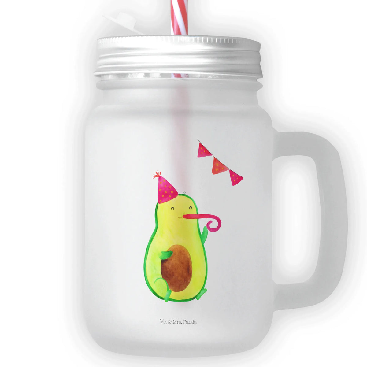 Szklanka Mason Jar Awokado Czas na imprezę