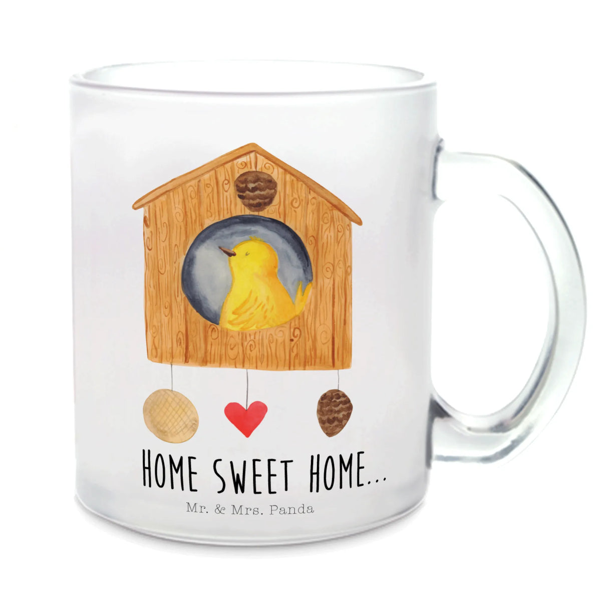 Teetasse Vogelhaus Home Teeglas, Teetasse, glastasse, Häferl, Teetasse Glas, Glasbecher, getränkeglas, Teetasse aus Glas, Trinkglas, getränkebecher, Motivtasse, Kakaotasse, Pott, Henkelbecher, Henkeltasse, Glas Teebecher, Tee Tasse, Haferl, Lustige Sprüche, Tiere, Tiermotive, Gute Laune, Vogel, Vogelhaus, Hausbau, Haus, Geschenk, Home Sweet Home, Einzug, Umzug, Einzugsgeschenk