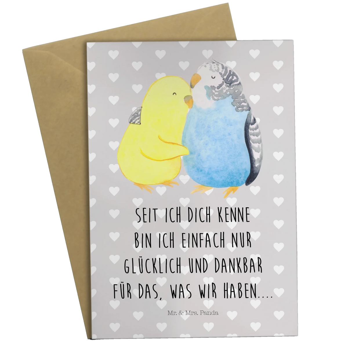 Greetings card Parakeets in love weihnachtskarten, osterkarten, neujahrskarte, hochzeitskarten, spruchkarte, jubiläumskarte, abiturkarte, babykarte, valentinstagskarte, osterkarte, kommunionskarte, Klappkarte, Grußkarten, firmungskarte, Motivkarte, einladungskarten, Grußkarte, glückwunschkarten, Beileidskarte, dankeskarten, Glückwunschkarte, genesungskarte, vatertagskarte, Freundin, Liebesgeschenk, Heiraten, Heiratsantrag, Hocheitstag, Freund, Jahrestag, Verlobung, Partner, Ehemann, Liebe, Ehefrau, Vögel, Nähe, Vertrauen, Kuscheln, Wellensittich