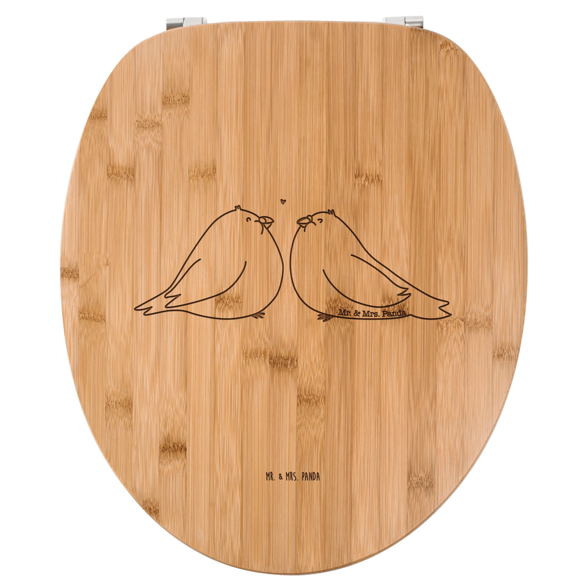 Toilet seat Turtledoves in love