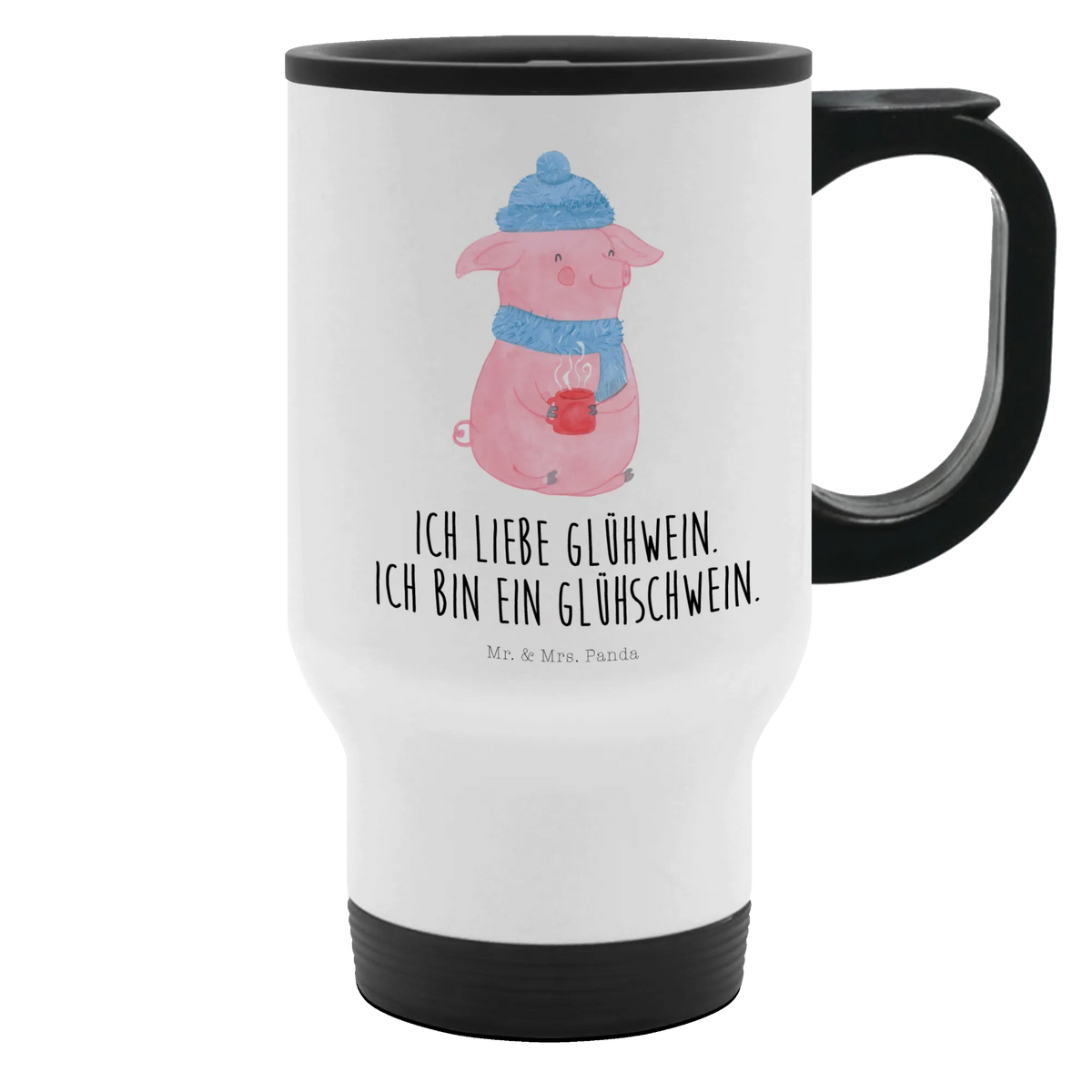 Insulated mug Pig Mulled wine Christmas time, snow, punch, Christmas market, mulled wine, mulled pig