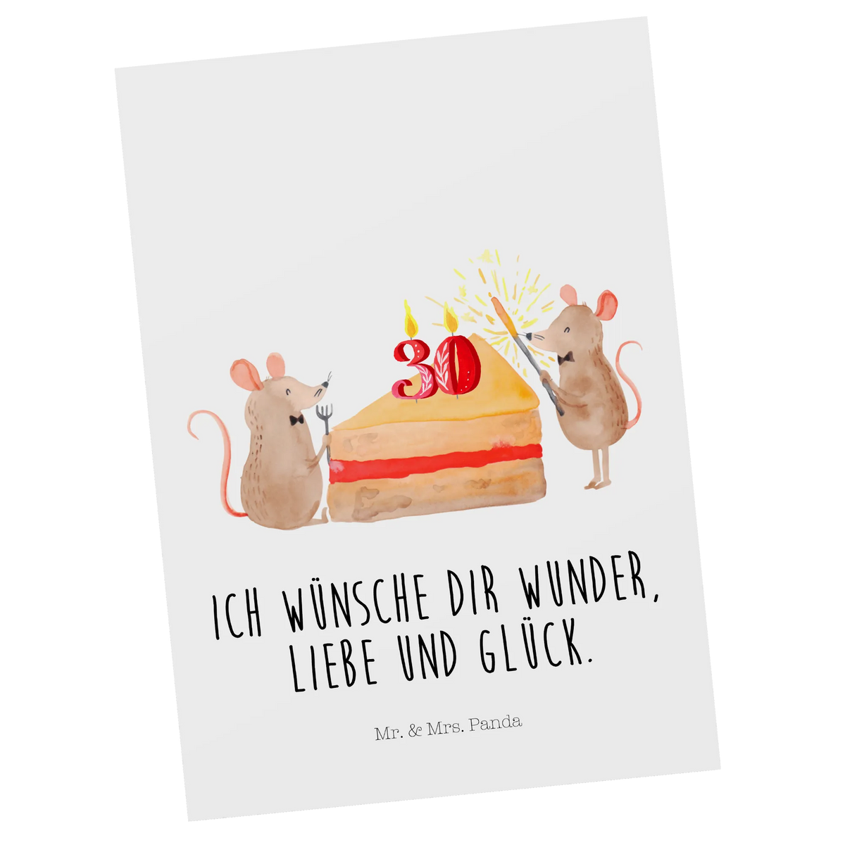 Postkarte 30. Geburtstag Mäuse Kuchen bildkarte, einzelkarte, Postkarte, Designkarte, spruchkarte, Ansichtskarte, Postkarten, Ansichtskarten, Grußkarte, Motivkarte, Fotokarte, Kunstkarten, kunstkarte, Geburtstagsgeschenk, Geschenk, Geburtstag, Maus, Geburtstage, Happy Birthday, Geburtstagsfeier