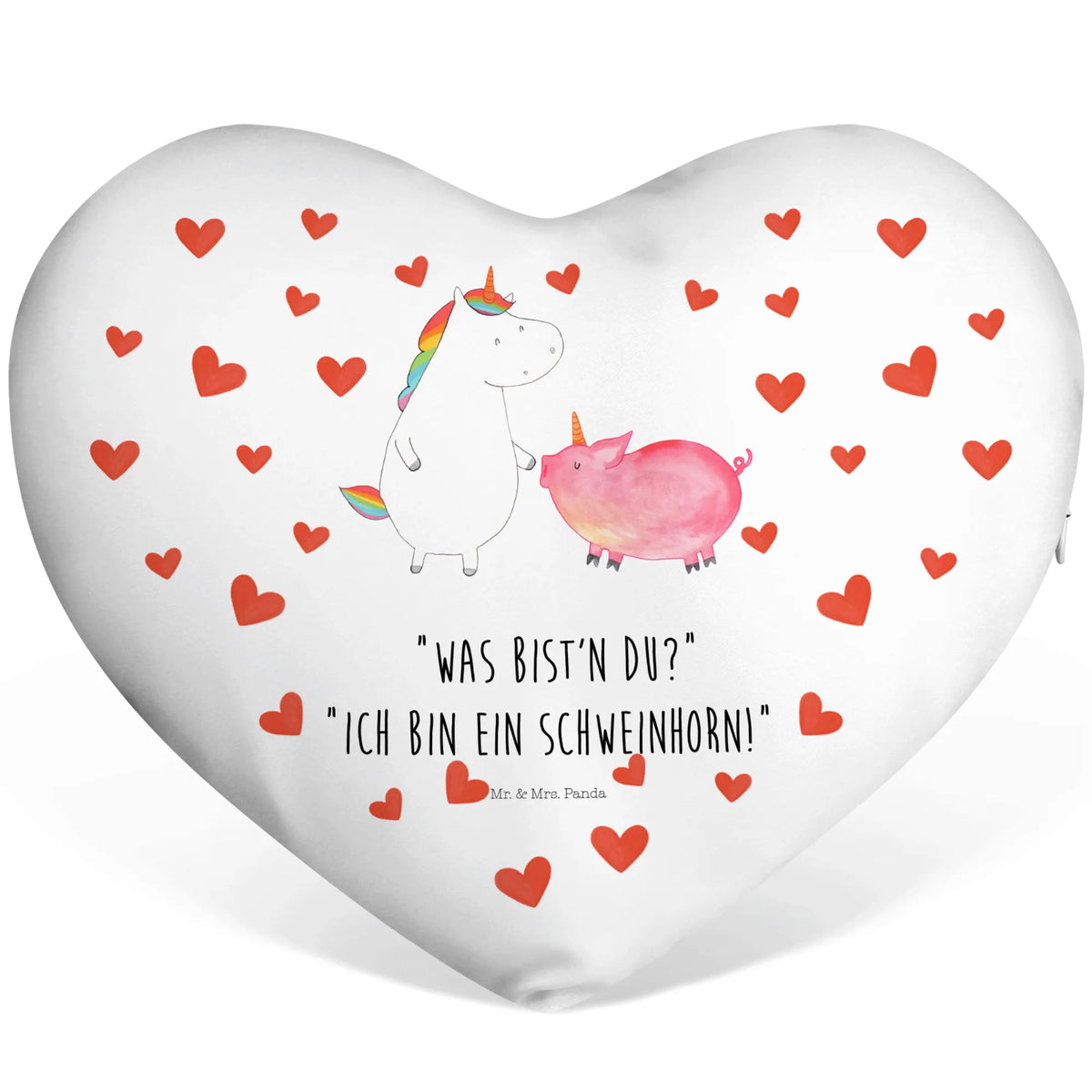 Heart cushion unicorn Pig Pigcorn, Pighorn, girlfriend present, girlfriend gift, Friendship, piggycorn