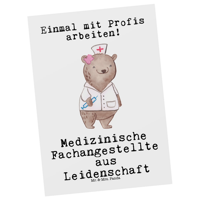 Postkarte Medizinische Fachangestellte Leidenschaft