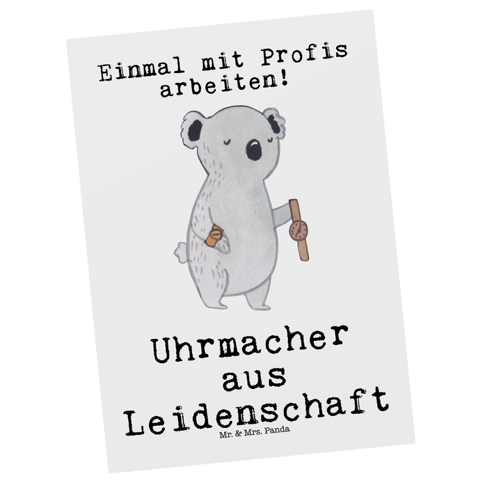 Postkarte Uhrmacher Leidenschaft