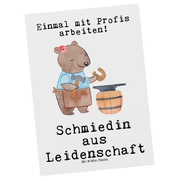 Postkarte Schmiedin Leidenschaft