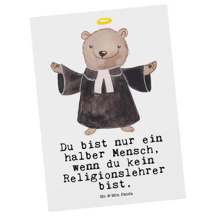 Postkarte Religionslehrer Herz