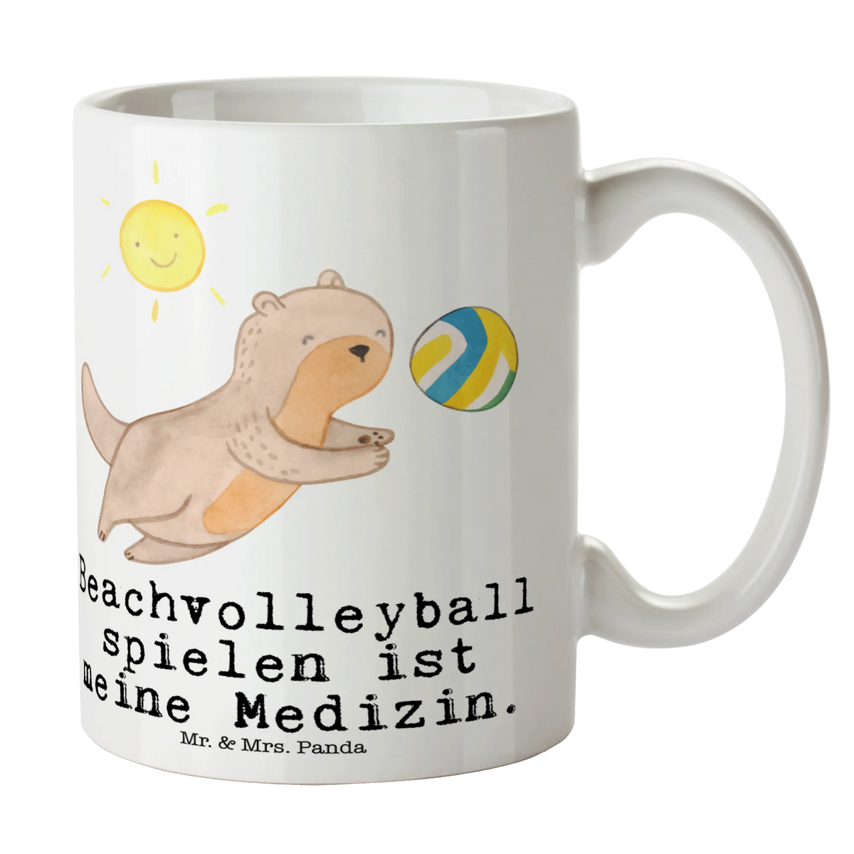 Mug otter beach volleyball Gift, giving, thank you, award, profit, athlete, outdoor volleyball, beach ball games, beach volleyball, volleyball tournament, sand volleyball, ball sports, beach ball sports