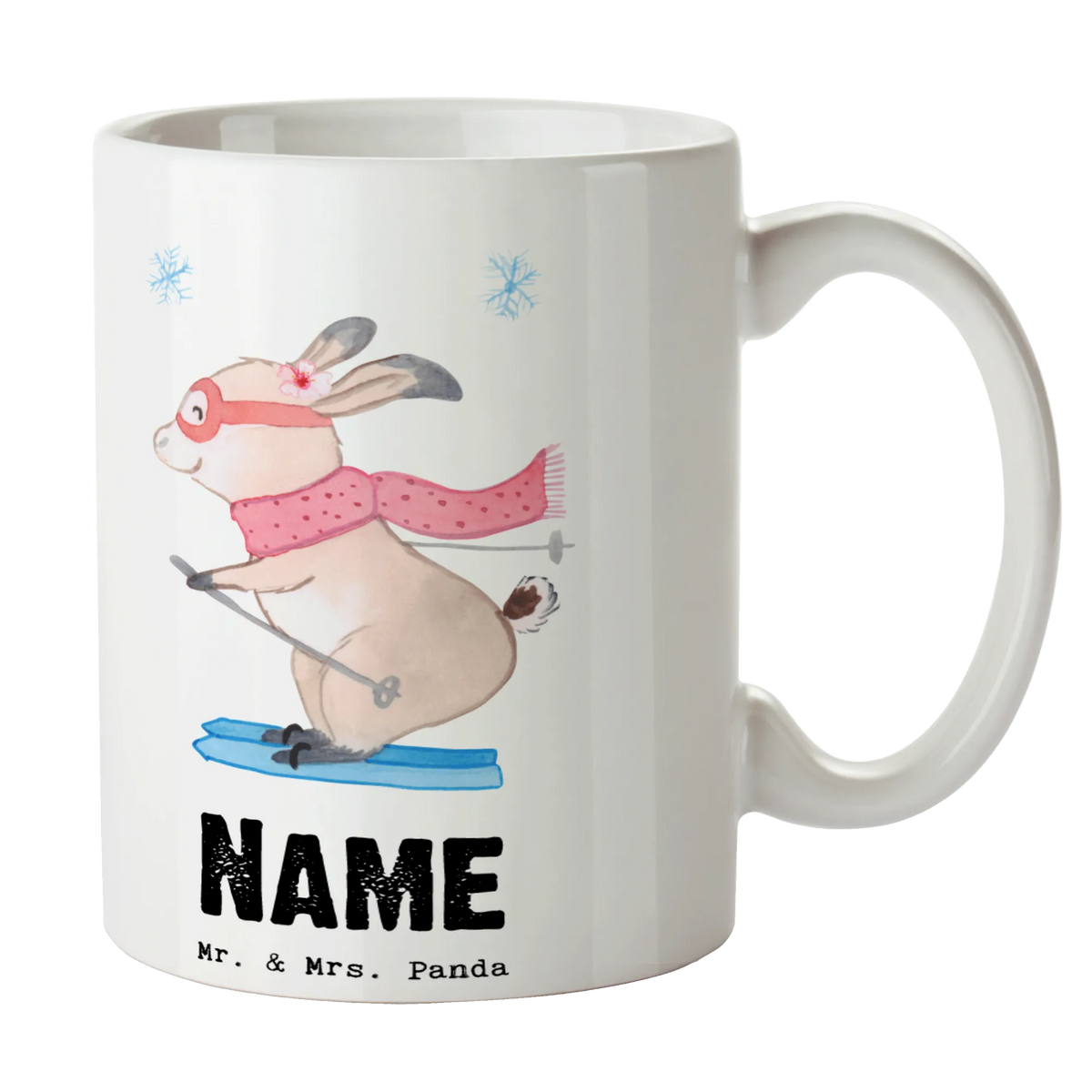 Personalised cup Hare To ski Gift, giving, thank you, award, profit, athlete, Skiing, ski competition, ski race, ski sport