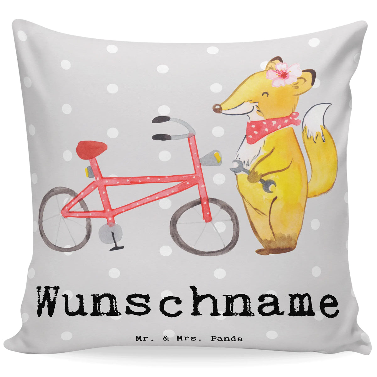 Personalised cushion Bicycle Mechatronic Technician Heart gift, gift idea, best, farewell gift, passing exam, anniversary, retirement, promotion, job start, sayings, funny, profession