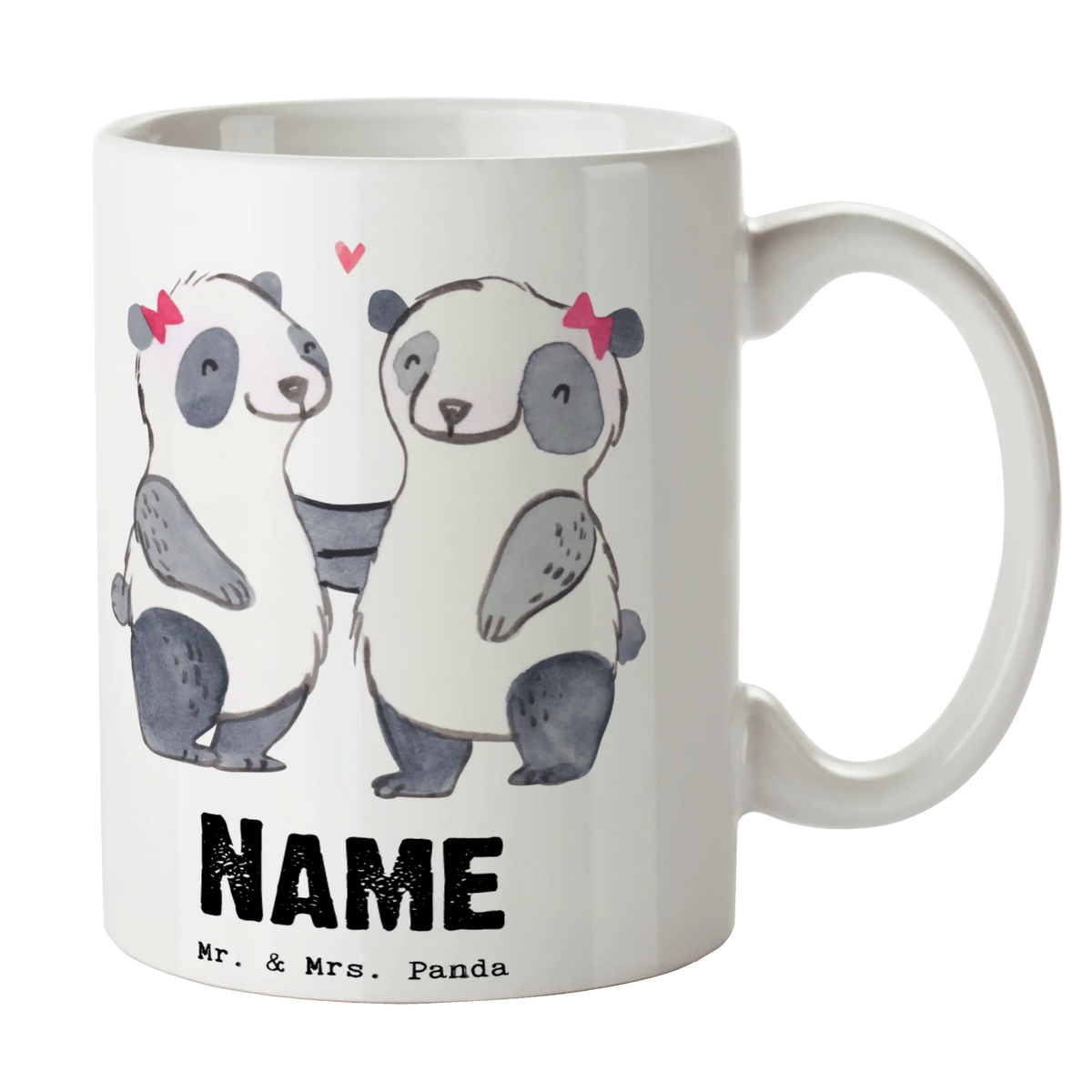 Spersonalizowany kubek Panda Najlepsza siostra na świecie dla, Dziękuję, Prezent, Wręczyć, Urodziny, Prezent urodzinowy, Pomysł na prezent, Podziękować, Upominek, Sprawić radość, Tip na prezent