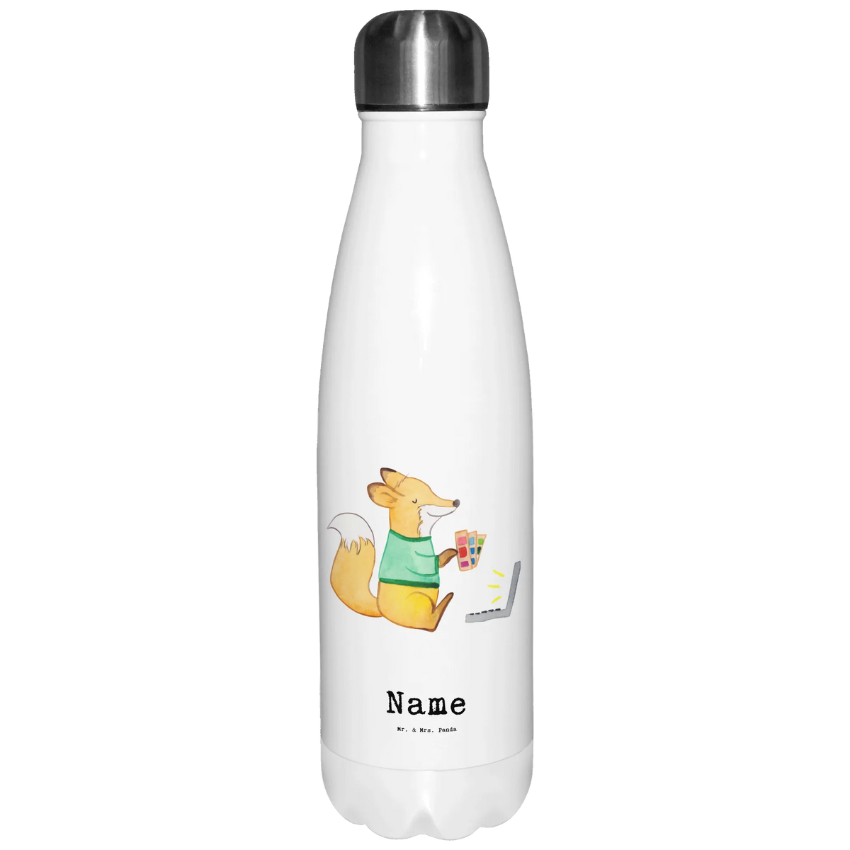 Personalised insulated bottle Fashion Journalist Heart gift, gift idea, best, farewell gift, passing exam, anniversary, retirement, promotion, job start, sayings, funny, profession