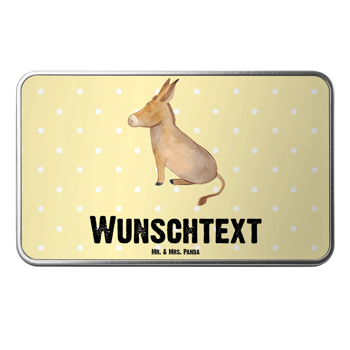 Personalised metal tin Donkey small animals, cute, funny, cute animal motives, hand drawn, small world, funny sayings, good mood, happy, gifts, gift ideas, special gifts, animal lover, card, courage to face life, wisdom, courage, aim in life, happiness in life, goal, Donkey