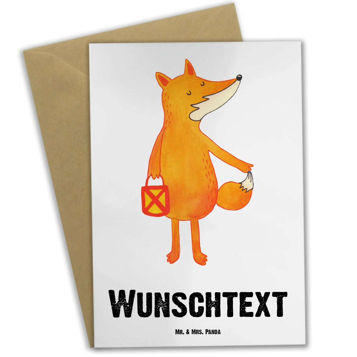 Personalised greetings card Fox Lantern fox, foxes, forest wildlife, clever as a fox, animal lover, Lantern parade, Lovesickness Spell, Foxes, Saint Martin, Fox, Spell comforting, Caesar Otto Hugo Flaischlen, Lantern, Cheer up