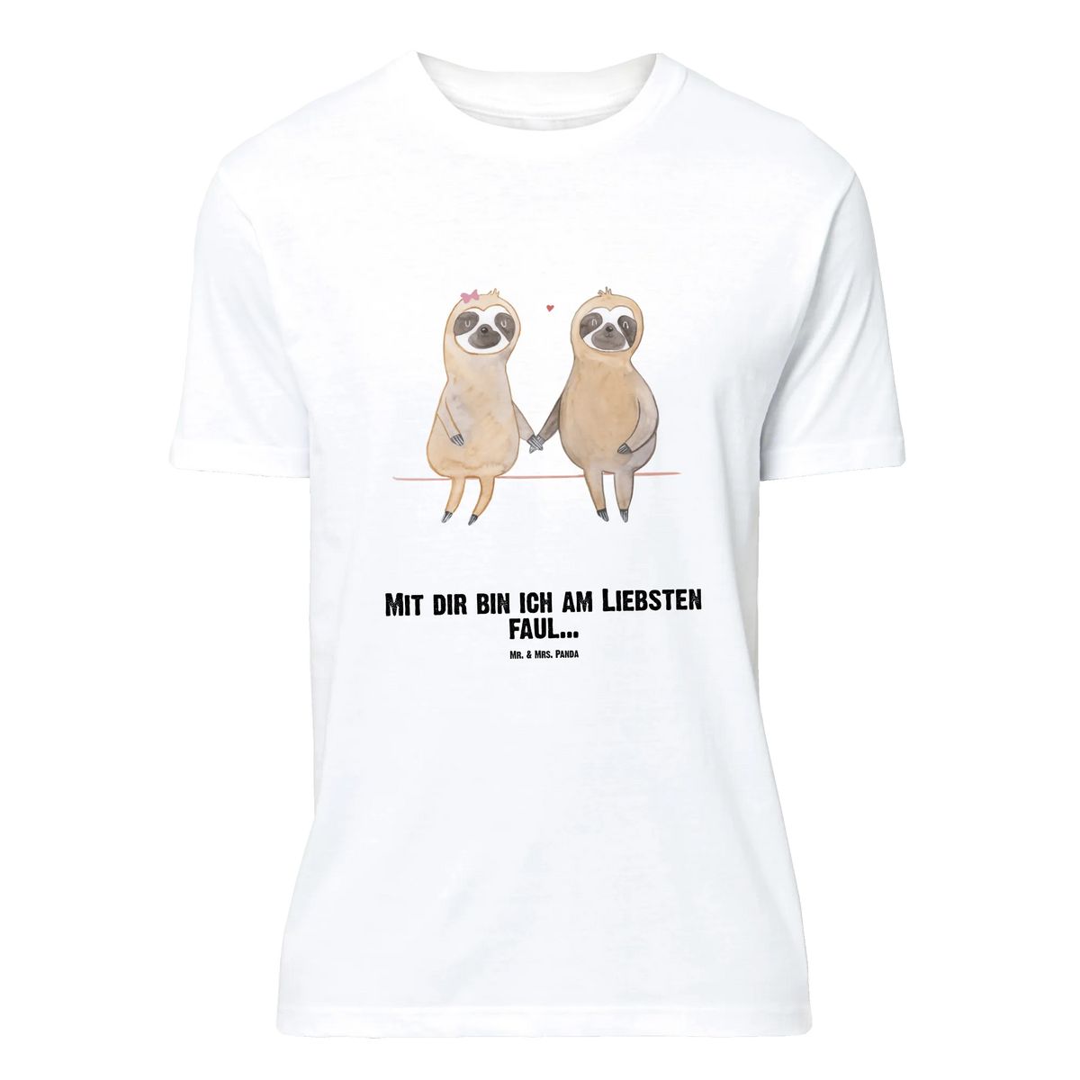 Personalised T-Shirt sloth pair trend animal, sloth couple, together, lovers, in love, sloth love, relax, lazy, engaged, favourite animal
