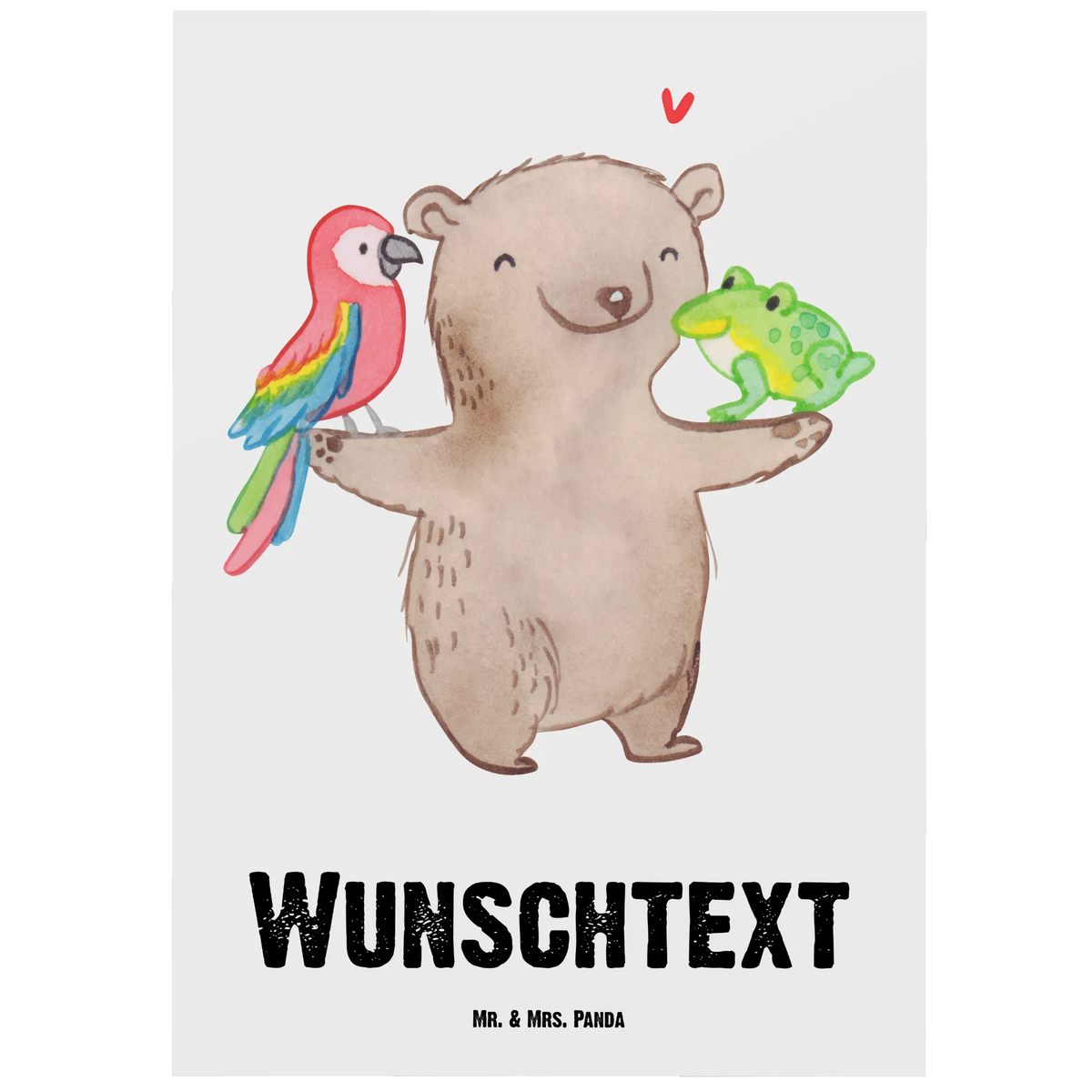 Personalised postcard Animal Caretaker heart gift, gift idea, best, farewell gift, passing exam, anniversary, retirement, promotion, job start, sayings, funny, profession