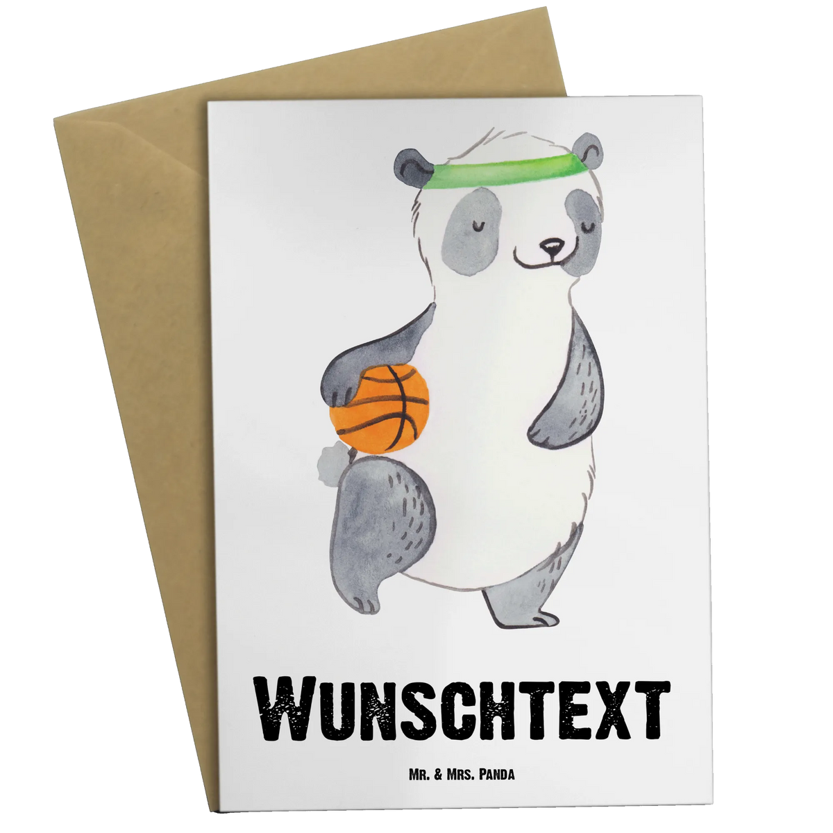 Personalisierte Grußkarte Panda Basketball Grußkarten Personalisiert, Personalisierte Karte, grußkarte personalisiert, Personalisierte Klappkarte, Grußkarte personalisierbar, Personalisierte Grußkarte, individuelle grußkarte, Geschenk, Schenken, Sport, Sportart, Hobby, Danke, Dankeschön, Auszeichnung, Gewinn, Sportler, Basketball Verband, Basketballplatz, Basketball, Basketball Verein