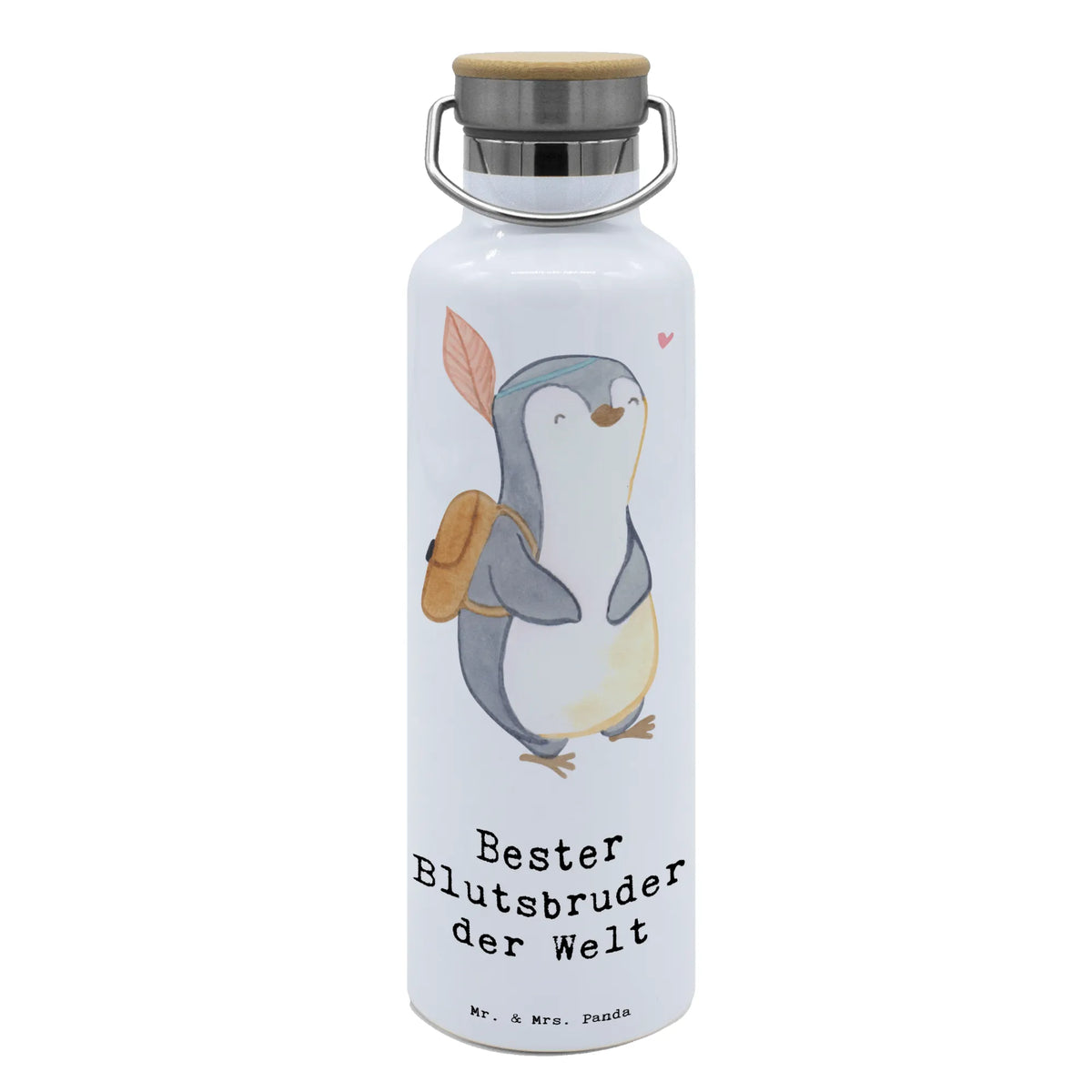 Trinkflasche Pinguin Bester Blutsbruder der Welt thermobottle, Warmhalteflasche, Thermo-Trinkflasche, feldflasche, Isolierte Trinkflasche, metall trinkflasche, isolier trinkflasche, Edelstahlflasche, Trinkflasche Aus Edelstahl, große thermosflasche, wasser trinkflasche, Trinkgefäß, Thermosflasche, getränkebehälter, Vakuumflasche, Wasserflasche, thermos trinkflasche, Trinkflasche, große trinkflasche, große wasserflasche, Trinkbehälter, Getränkeflasche, metallflasche, Geschenkidee, Geschenk, Schenken, Mitbringsel, Geburtstag, Geburtstagsgeschenk, für, Danke, Dankeschön, Bedanken, Freude machen, Geschenktipp, Sido, Bruderherz, Brother, Familie, Brüder, Bester, Blutsbruder, Freund, Blutsgeschwister, Geschwister, Kleinigkeit
