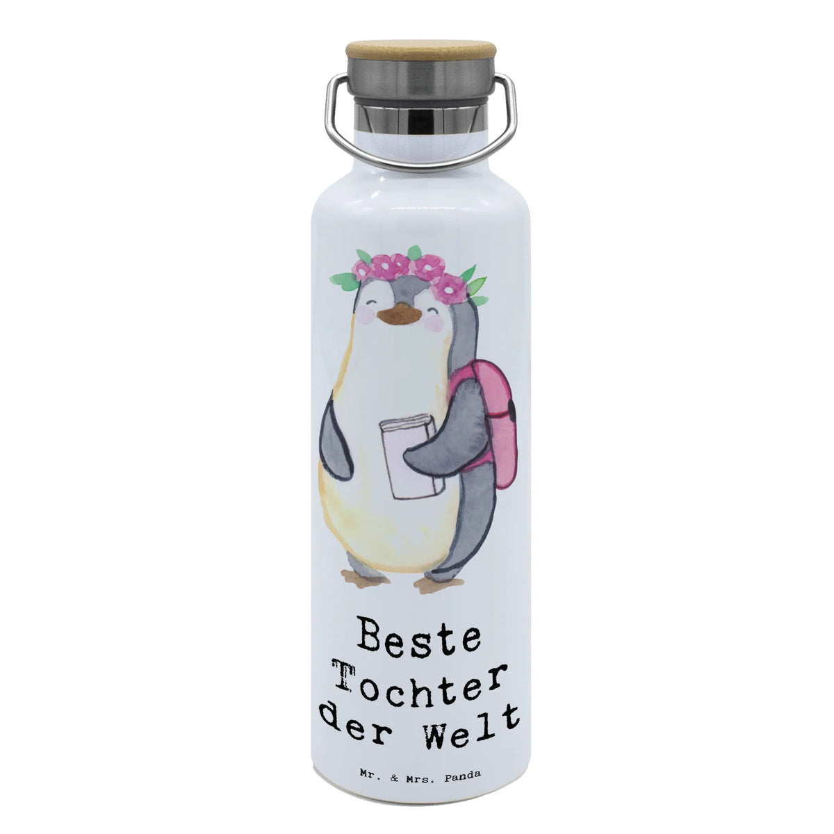 Trinkflasche Pinguin Beste Tochter der Welt Thermosflasche, Trinkbehälter, feldflasche, Trinkflasche, getränkebehälter, wasser trinkflasche, Isolierte Trinkflasche, Thermo-Trinkflasche, Vakuumflasche, Wasserflasche, große thermosflasche, große trinkflasche, thermos trinkflasche, Warmhalteflasche, metall trinkflasche, Getränkeflasche, metallflasche, Trinkflasche Aus Edelstahl, Trinkgefäß, thermobottle, isolier trinkflasche, Edelstahlflasche, große wasserflasche, Geschenkidee, Geschenk, Schenken, Mitbringsel, Geburtstag, Geburtstagsgeschenk, für, Danke, Dankeschön, Bedanken, Freude machen, Geschenktipp, Töchter, Belohnung, Kleine, Geburt, Familie, Tochter, Töchterchen, Kind, Mutter, Kinder, Vater