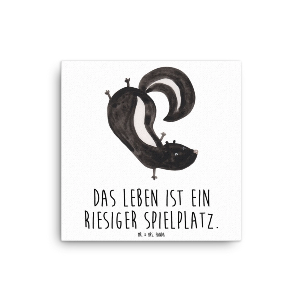 Leinwand Bild Stinktier Handstand Kunstdruck, Leinwand, Skunk, Stinktier, Raubtier, Stinker, Kind, Spielplatz, Verpielt, Stinki, Wildtier