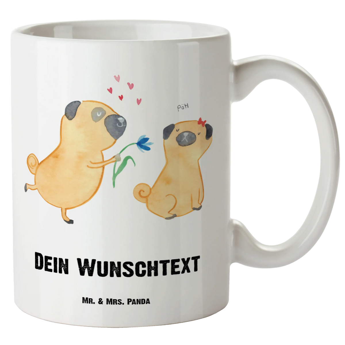 Personalisierte XL Tasse Mops Verliebt