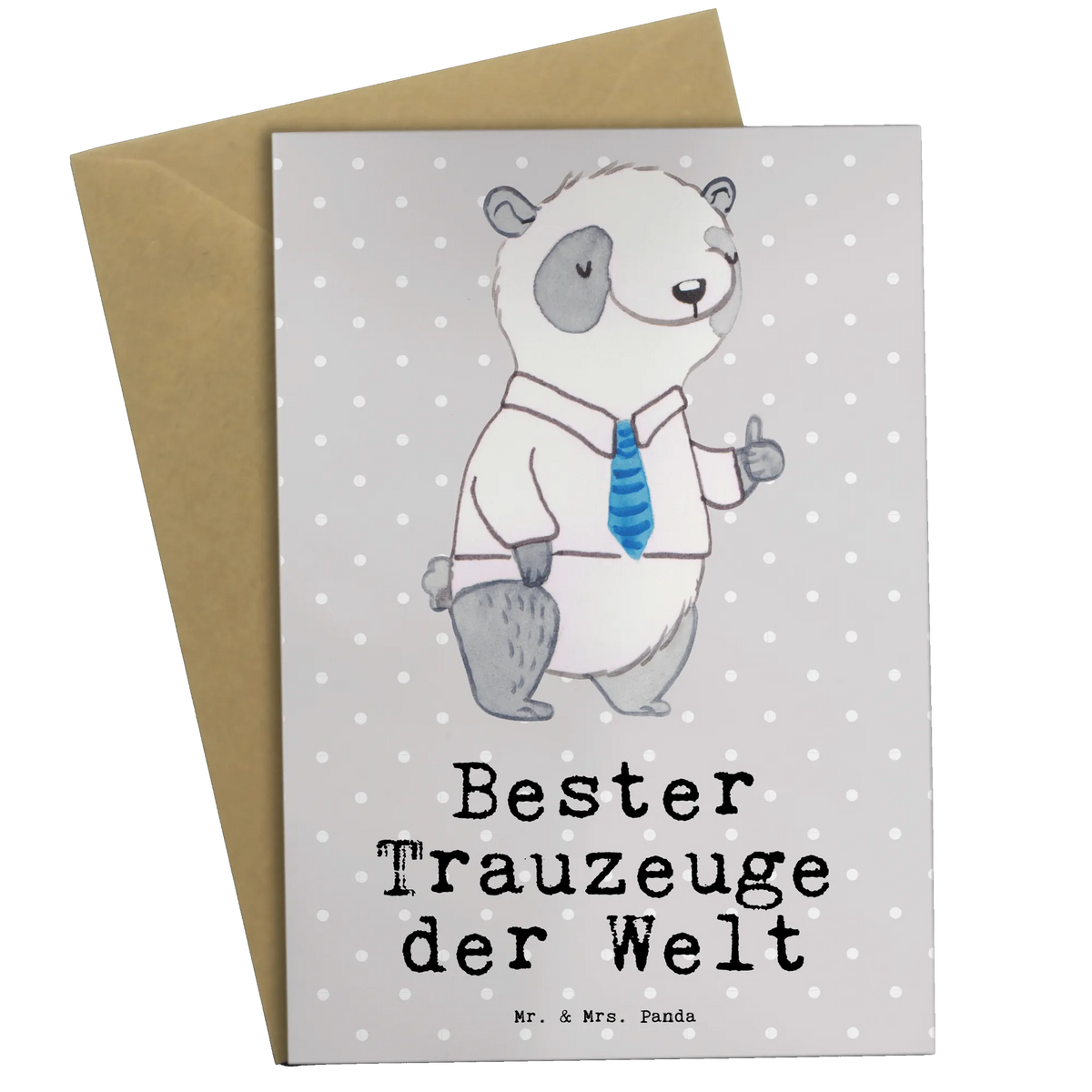 Grußkarte Panda Bester Trauzeuge der Welt