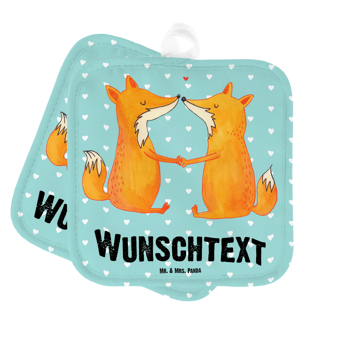 Personalised pot holder foxes Love fox, foxes, forest wildlife, clever as a fox, animal lover, girlfriend, lovers, boyfriend, wife, partner, marriage, love, husband, proof of love, couple, fiancée
