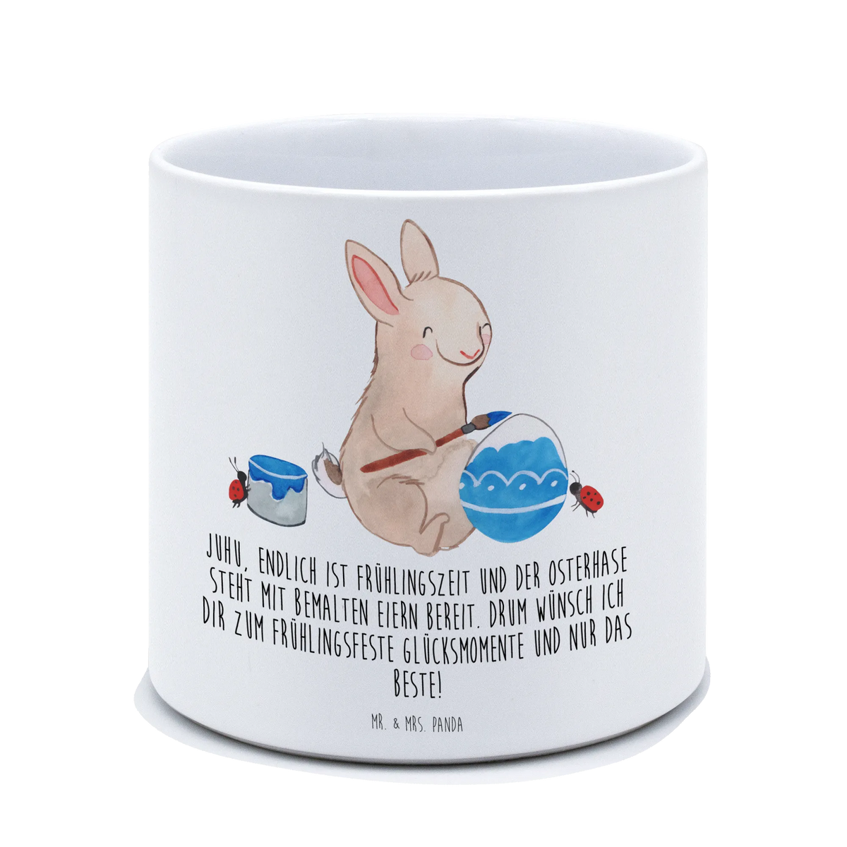 XL flower pot Hare ladybug Easter bunny, spring, painting eggs, Easter presents, spring fever, Easter greetings, spring greetings, bunny, Easter eggs, picnicking