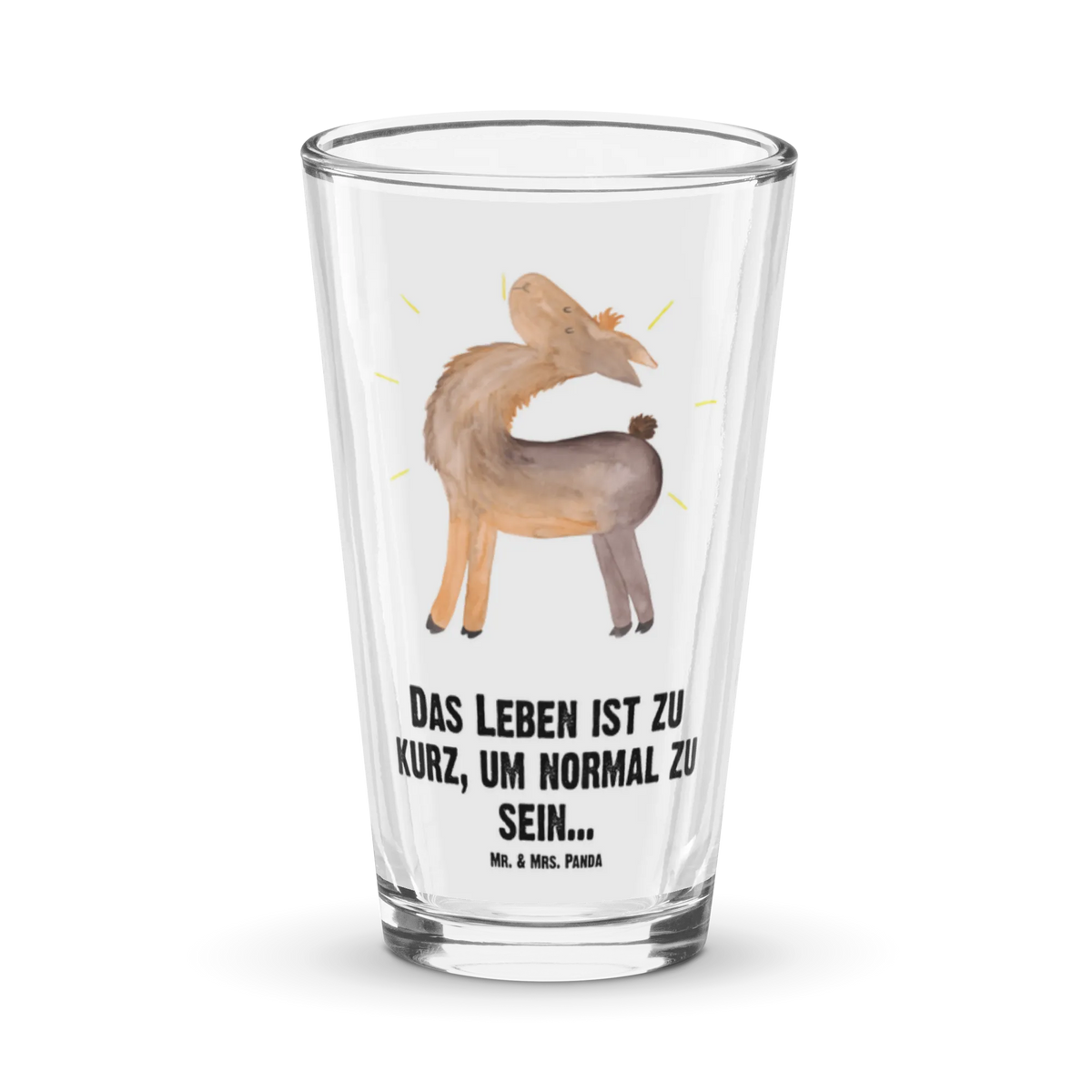 Premium Trinkglas Lama Stolz