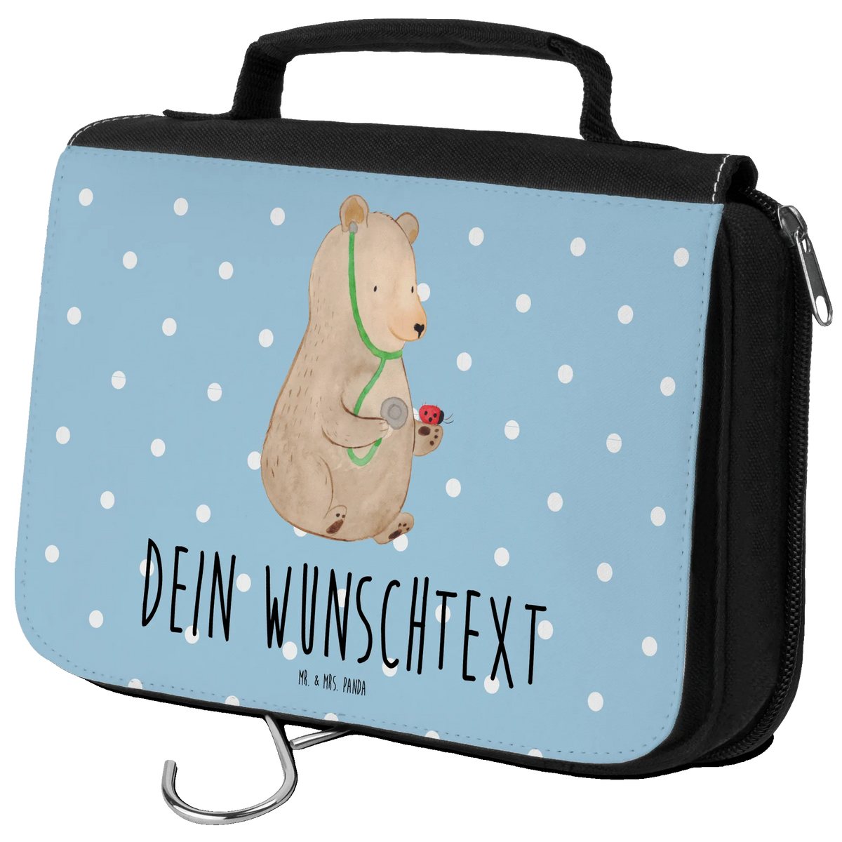 Personalised wash bag bear Physician teddy bear, cuddly toy, Doctor
