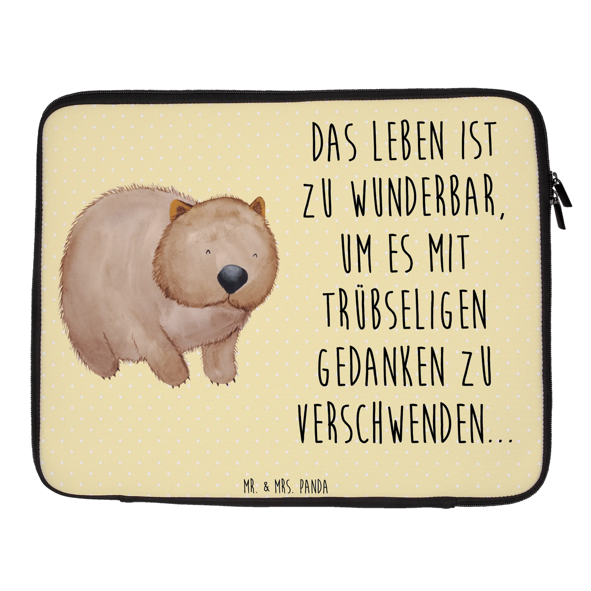 Laptop Bag Wombat card, gift ideas, gifts, small animals, cute, cute animal motives, hand drawn, funny sayings, good mood, special gifts, animal lover, life is beautiful, Australia, saying
