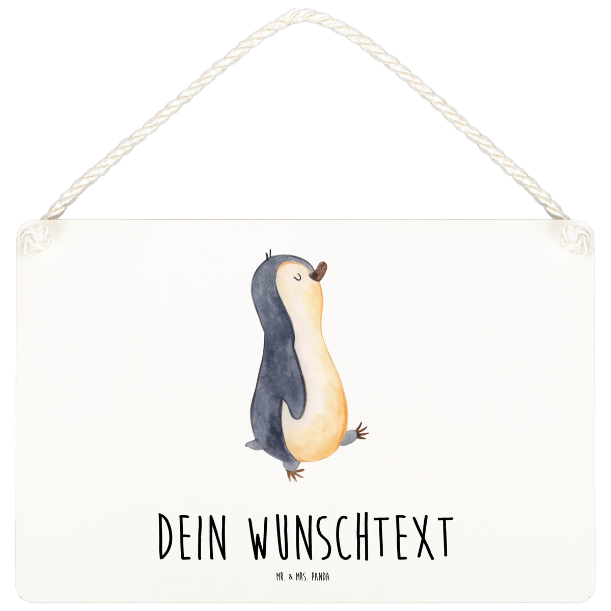 Personalised decorative sign Penguin march North Pole, Penguins, penguins, early riser, late riser