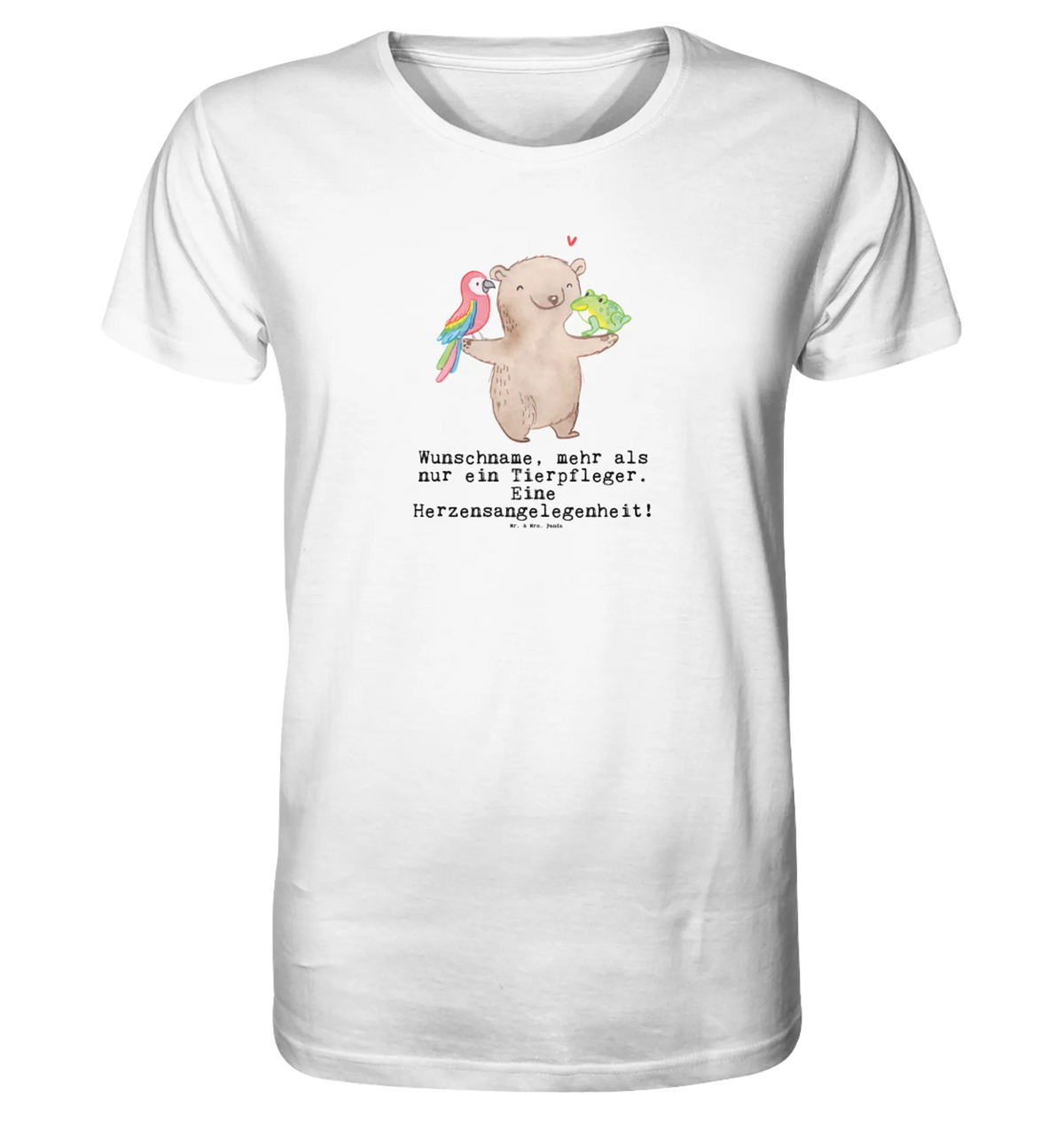 Personalisiertes Shirt Herren Tierpfleger Herz T-Shirt mit Spruch, Shirt, T-Shirt, Tshirt, Kollegin, Arbeitskollege, Jubiläum, Mitarbeiter, Abschied, Firma, Geschenk, Kollege, Beruf, Schenken, Ausbildung, Danke, Dankeschön, Rente