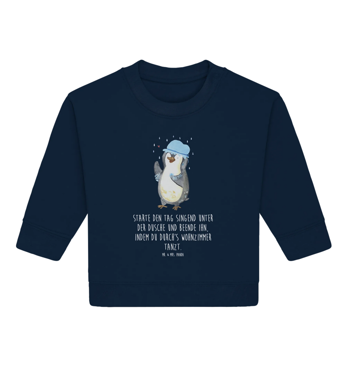 Organic Baby Pullover Pinguin Duschen Baby Bullover, Pinguin, Neustart, Motivation, Duschen, Dusche, glücklich sein, Neuanfang, Pinguine, Lebensmotto