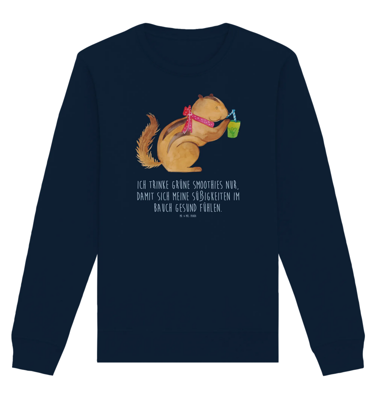 Organiczny Sweter wiewiórka Smoothie Pullover, Pullover Männer, Pullover Frauen, Sweatshirt, Sweatshirt Männer, Sweatshirt Frauen, Unisex, Tiermotive, Gute Laune, lustige Sprüche, Tiere, Green Smoothies, Diät, Abnehmen, Streifenhörnchen, Eichhörnchen