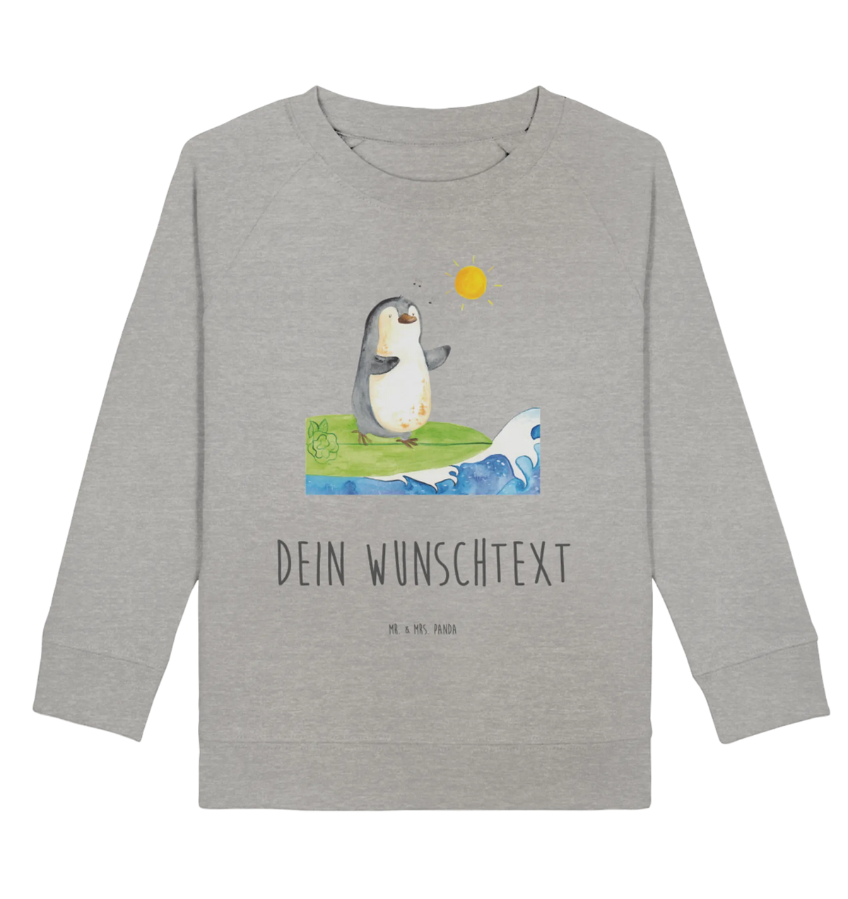  Pingwin surfista Personalisierter Kinder Pullover, Personalisiertes Kinder Sweatshirt, Pinguin, Wellen, Pinguine, Portugal, Surfer, Wellen Reiten, Hawaii, Surfen, Urlaub